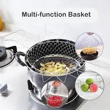 Stainless Steel Multifunctional Folding Frying Chef Basket