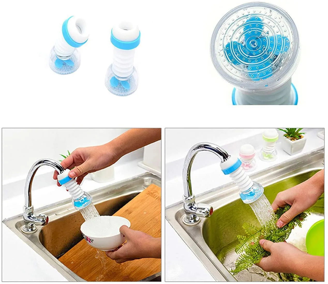 360° Adjustable Kitchen Shower Fan Faucet With Clip