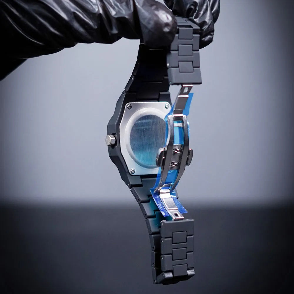 Men’s Black Arabic Aura Quartz Watch – Sleek & Premium Design