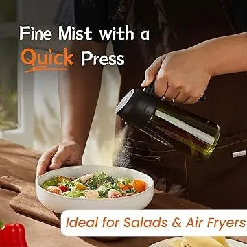 2 in 1 Glass Oil Spray Dispenser 450 ml