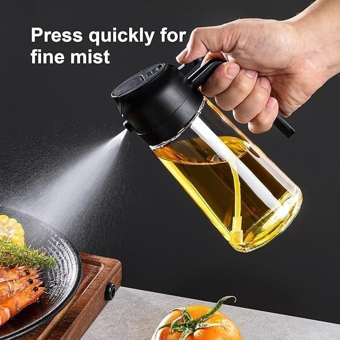 2 in 1 Glass Oil Spray Dispenser 450 ml