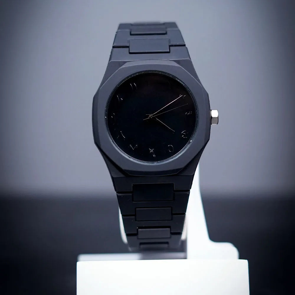 Men’s Black Arabic Aura Quartz Watch – Sleek & Premium Design